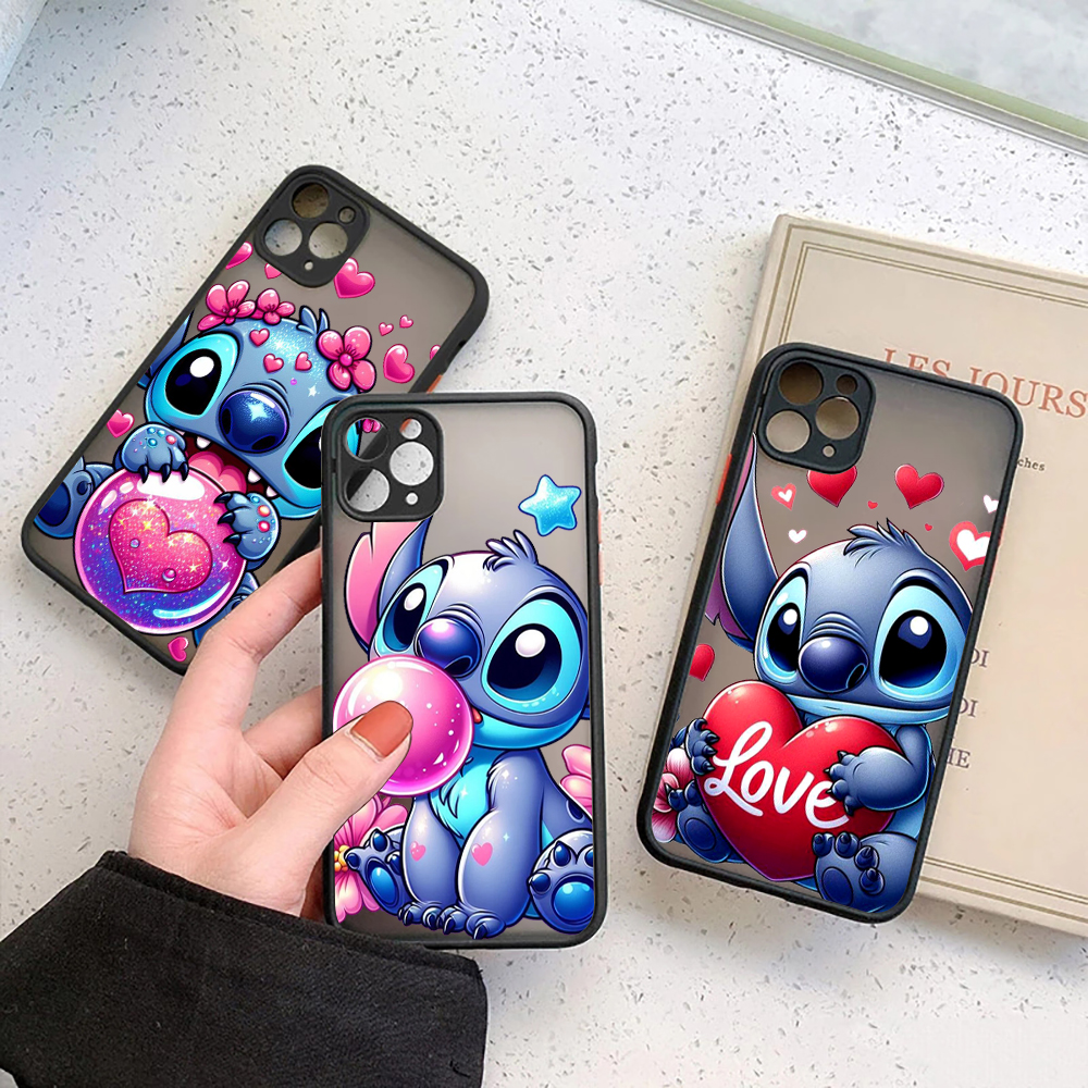 Phone Cases Protective - Cute Stitch Love Matte Translucent Case
