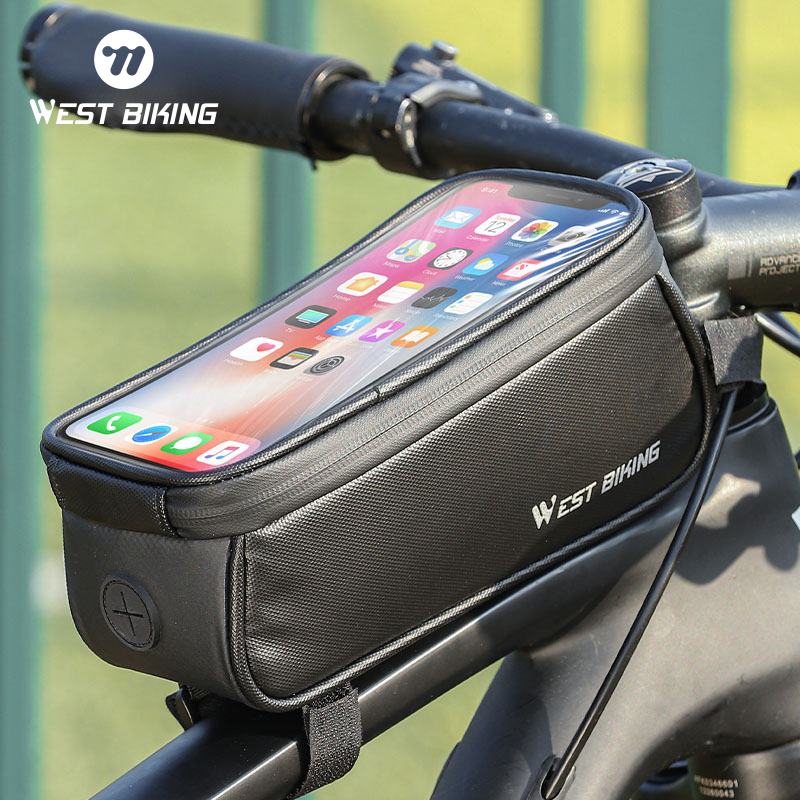 Phone Cases Youtube - WEST BIKING Bicycle Frame Bag Touch