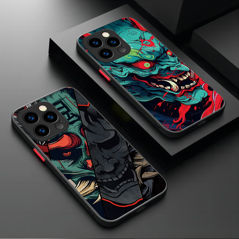 Phone Cases Protective - Samurai Hannya Mask Ghost Printing Phone