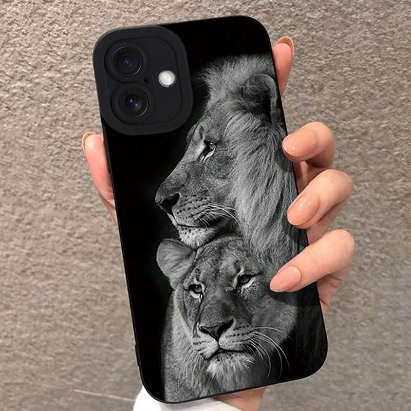 Phone Cases Iphone 16 - Detailed and Perforated Colorful Lion Print