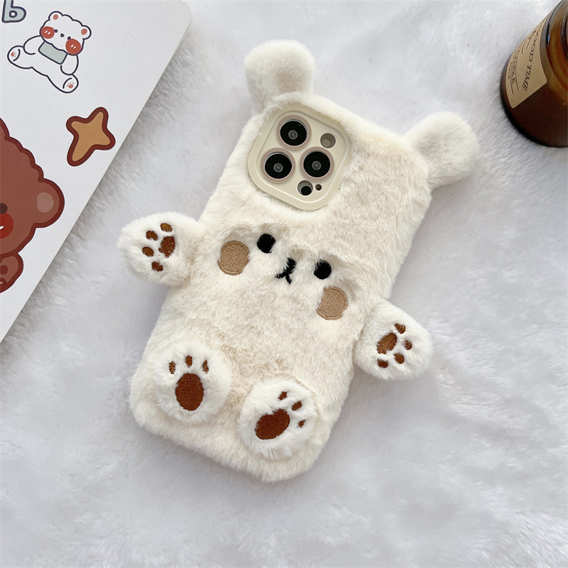 Korean 3D Cartoon Bear Fluffy  – Phone Cases Iphone 16 Bewertung und Preis