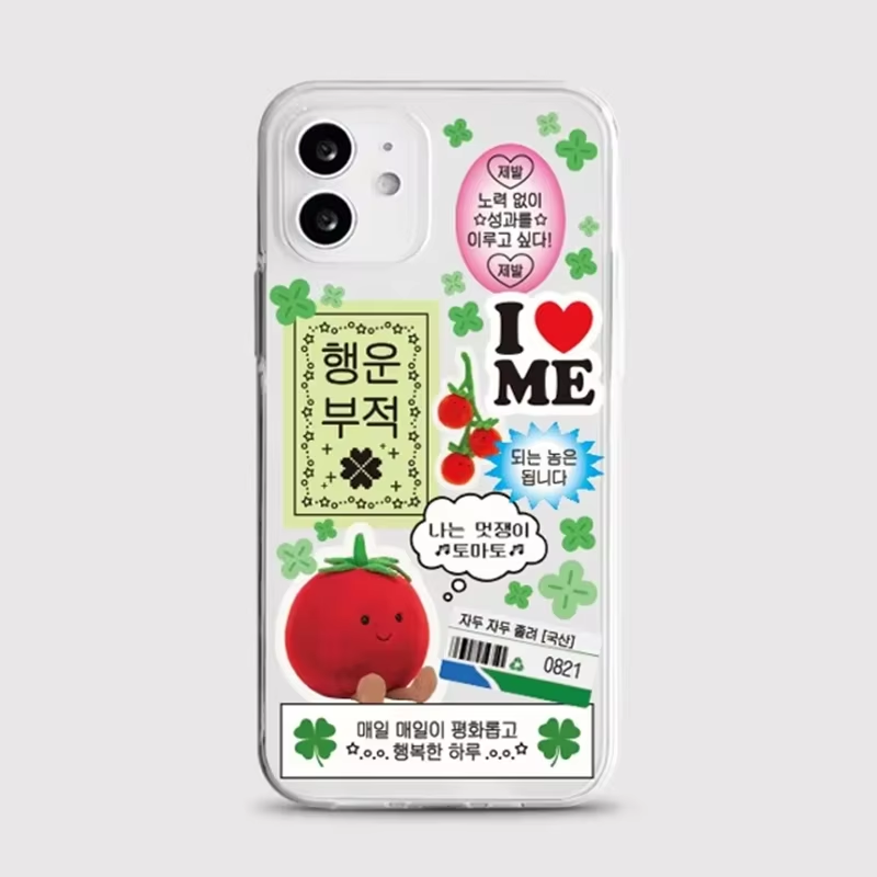 Korean Ins Cute Four Leaf Clov – Phone Cases Transparent Bewertung und Preis