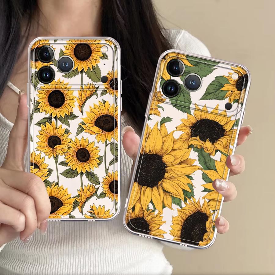 Cute Sunflower Pattern Case fo – Phone Cases Transparent Bewertung und Preis
