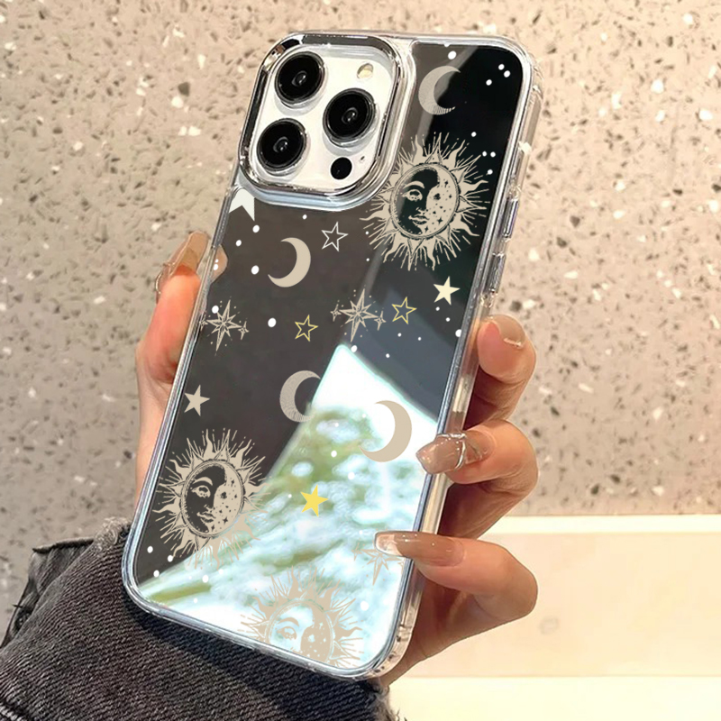 Sun Moon Star Mirror Phone Cas – Phone Cases Transparent Bewertung und Preis