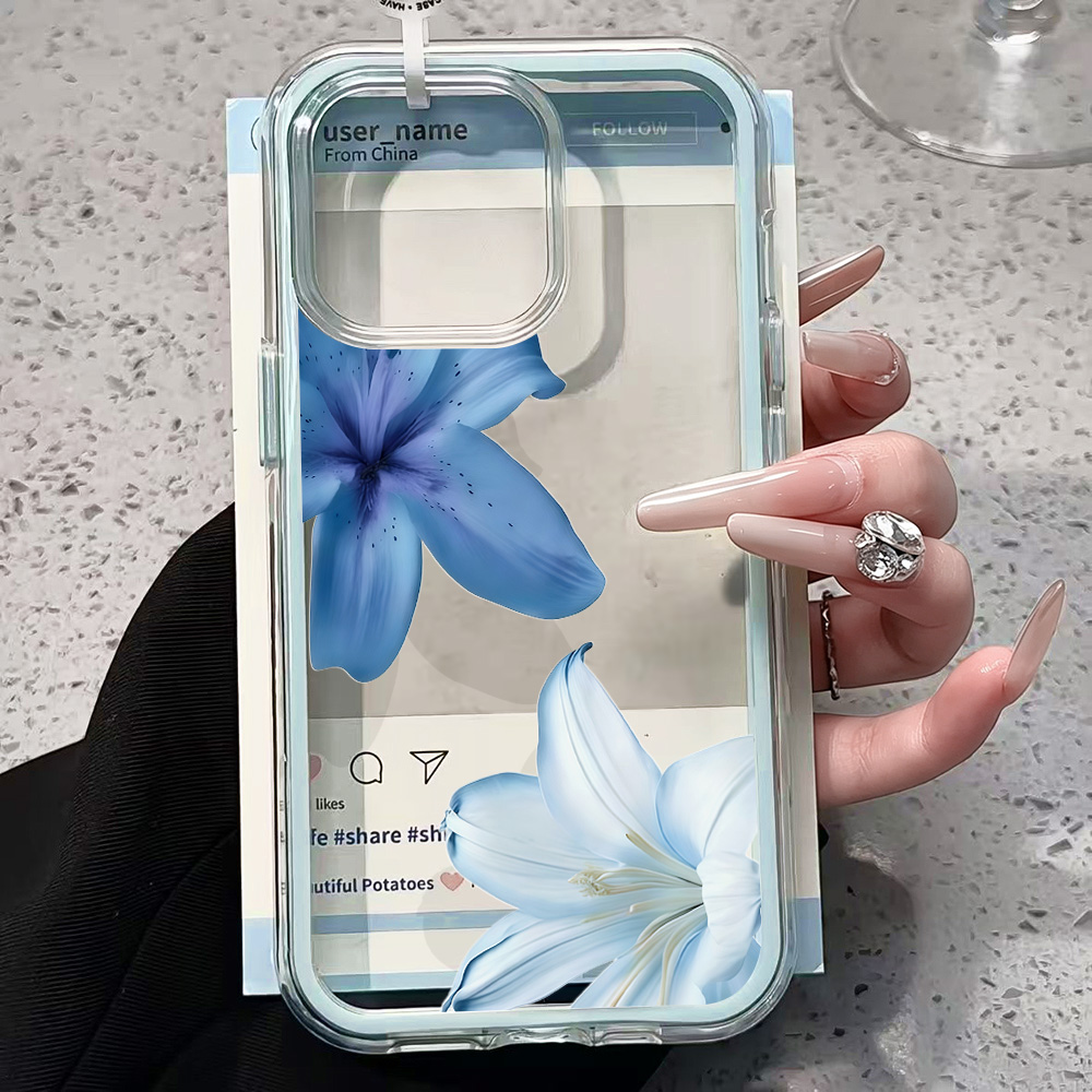 Blue Lily Flower Clear Phone C – Phone Cases Amazon Bewertung und Preis