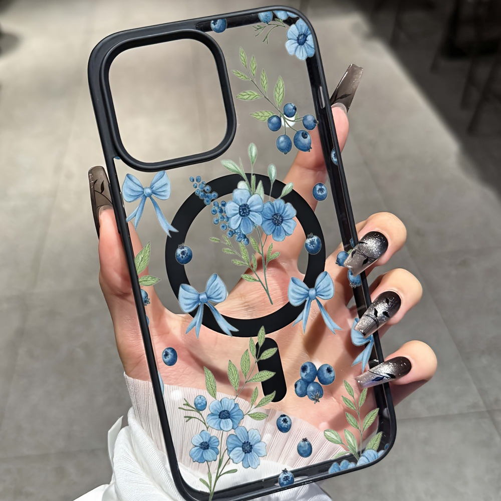 Blueberry Floral Clear Case  F – Phone Cases Transparent Bewertung und Preis