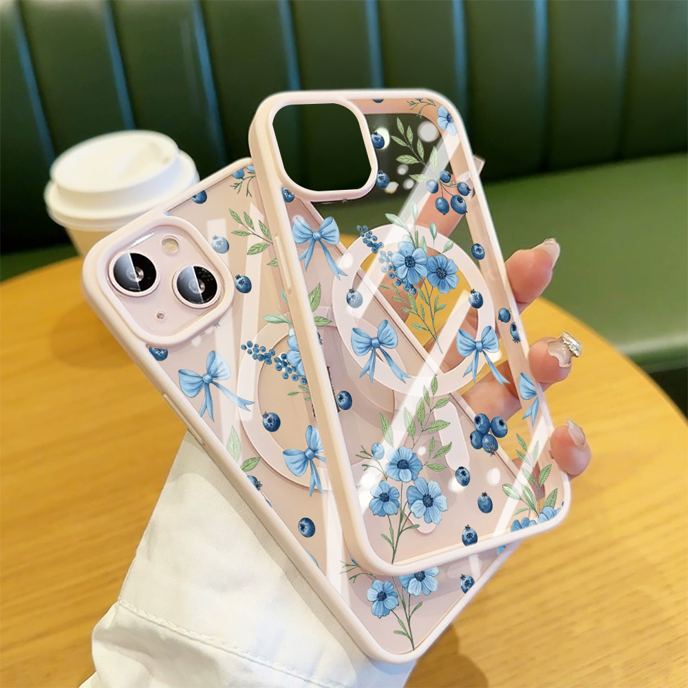 Blueberry Floral Clear Case  F – Phone Cases Transparent Bewertung und Preis
