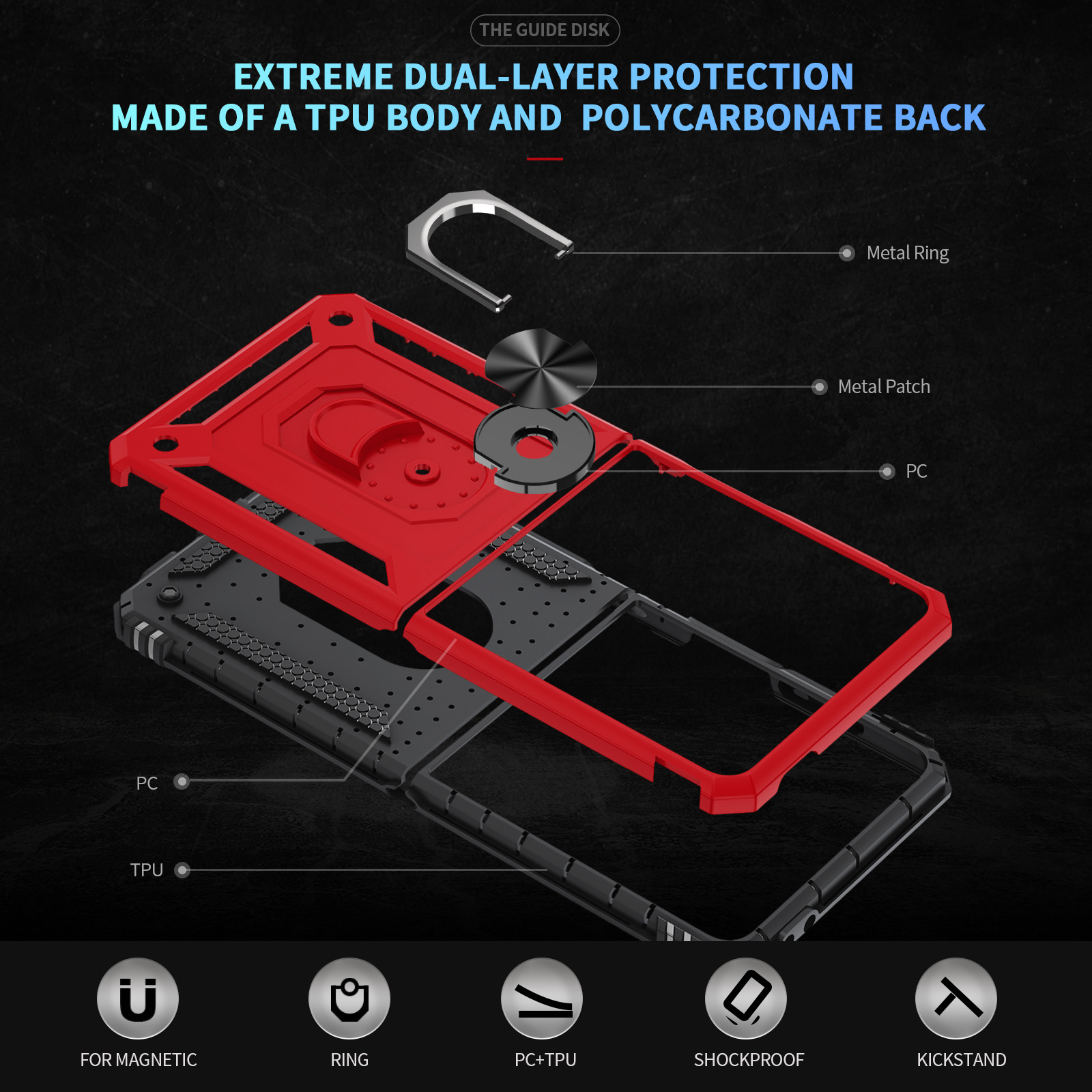 Military-grade Shockproof Phon – Ring Stand Case Bewertung und Preis