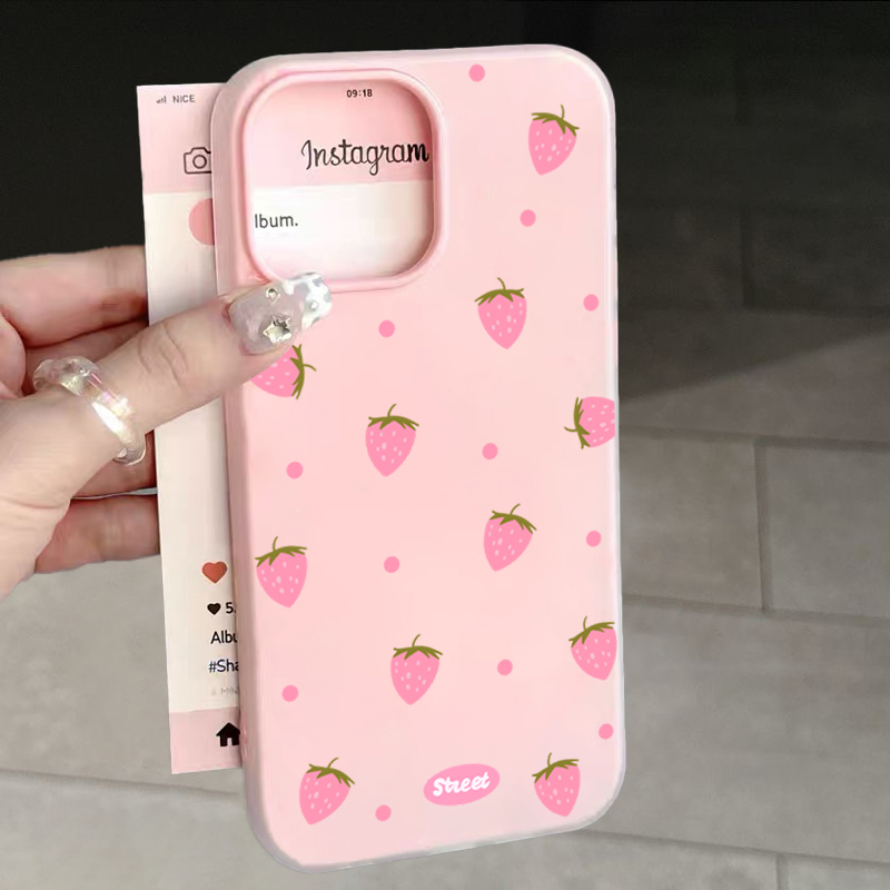 Sweet Pink Strawberry Pattern  – Phone Cases Iphone 16 Bewertung und Preis