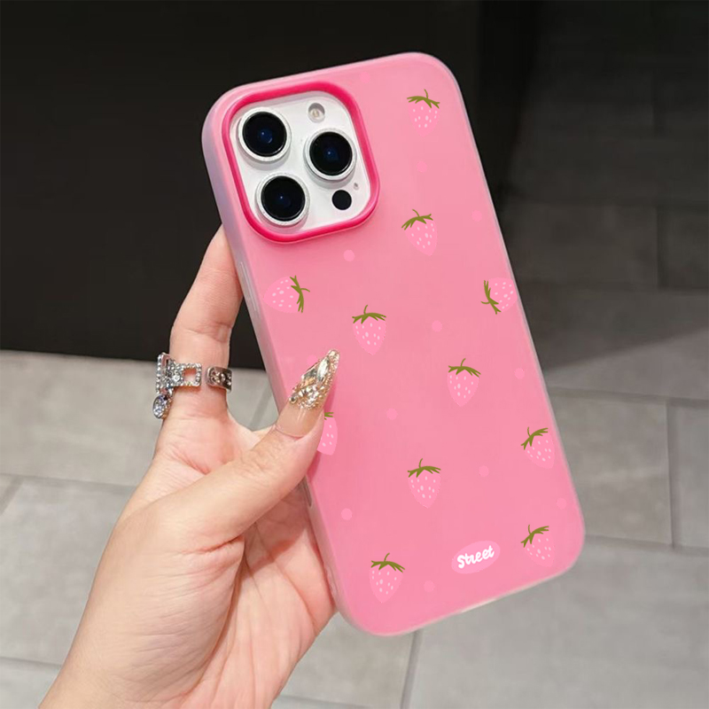 Sweet Pink Strawberry Pattern  – Phone Cases Iphone 16 Bewertung und Preis
