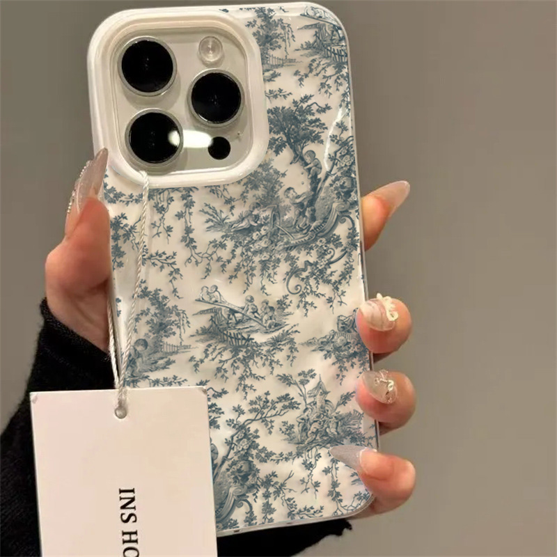 Cute Blue Floral Pattern Soft  – Phone Cases Dior Bewertung und Preis