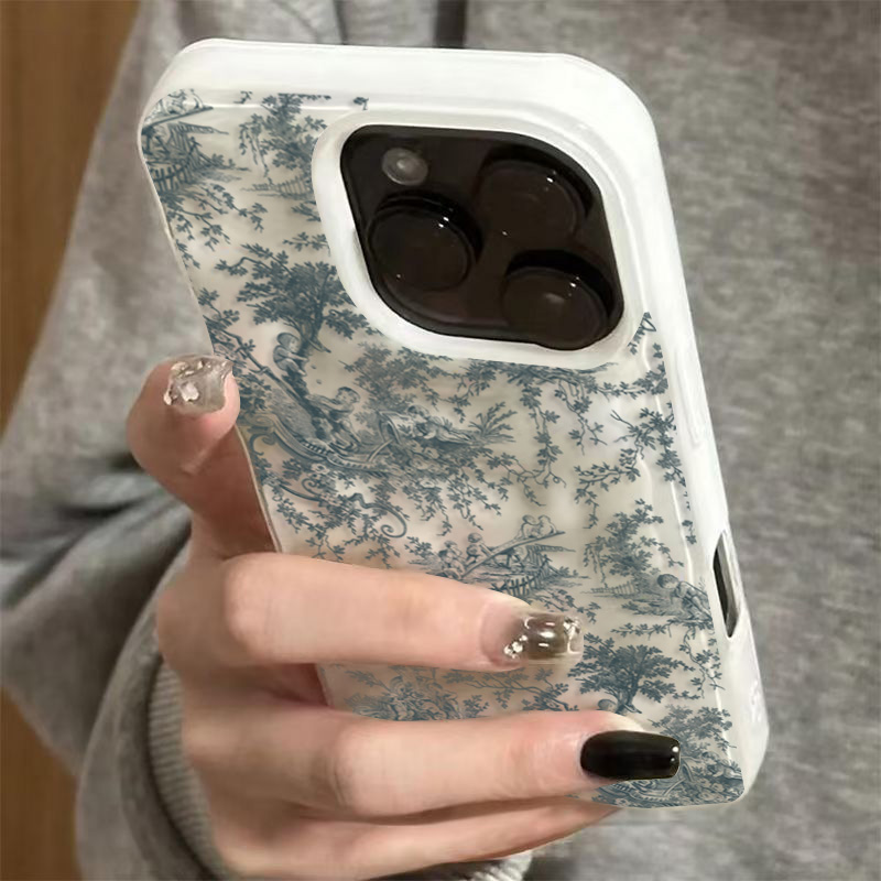 Cute Blue Floral Pattern Soft  – Phone Cases Dior Bewertung und Preis