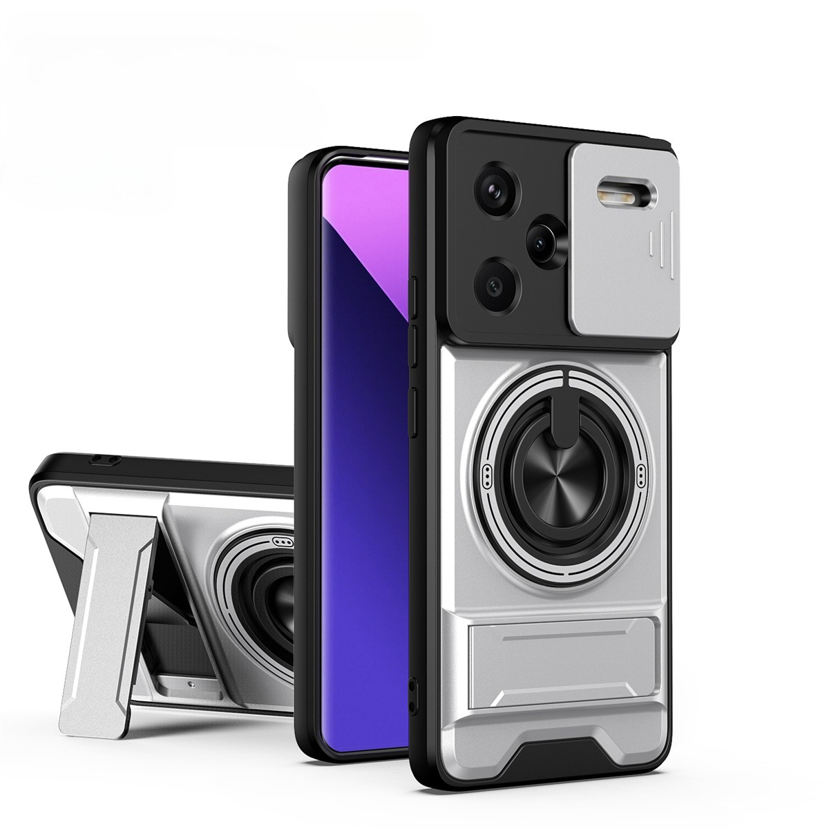 Lens Slide Camera Phone Case f – Ring Stand Case Bewertung und Preis