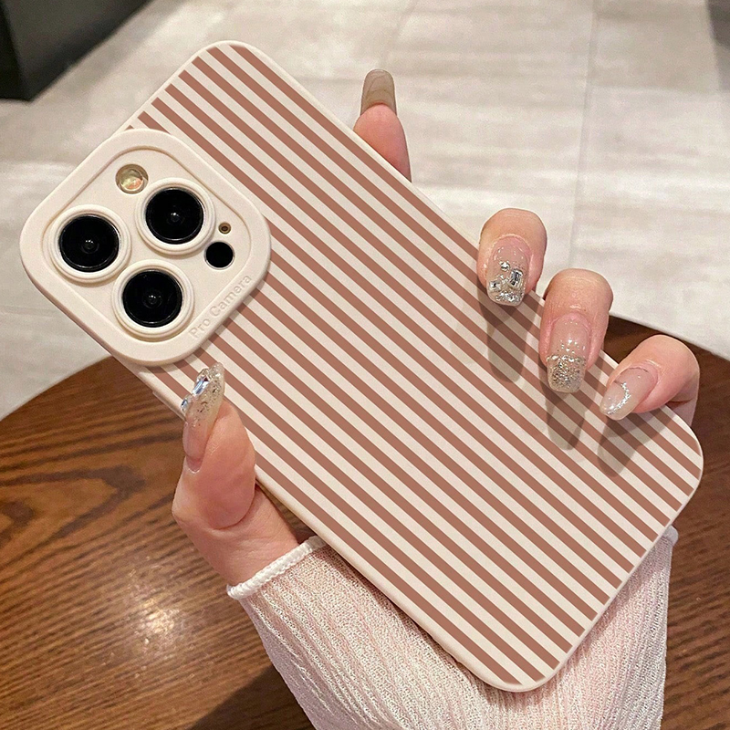 Pink Striped Painted Anti-Drop – Phone Cases Iphone 16 Bewertung und Preis